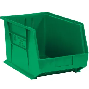 16 x 11 x 8" Green Plastic Stack & Hang Bin Boxes