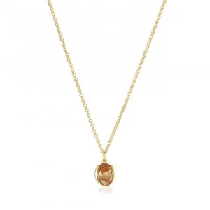 18k gold plated Ellisse Carezza Necklace SJ-N2353-CHCZ-YG