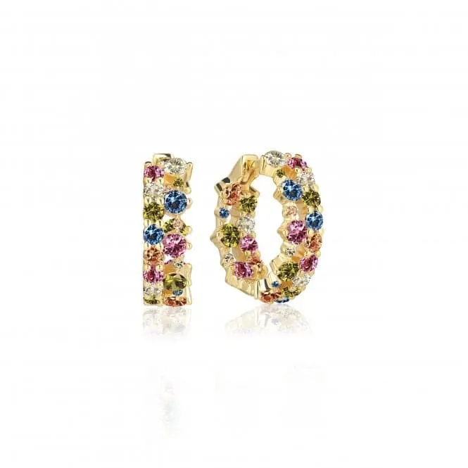18k gold plated Livigno Creolo Piccolo Earrings SJ-E2363-XCZ-YG