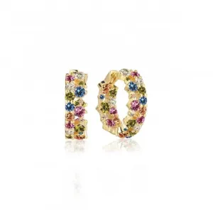 18k gold plated Livigno Creolo Piccolo Earrings SJ-E2363-XCZ-YG