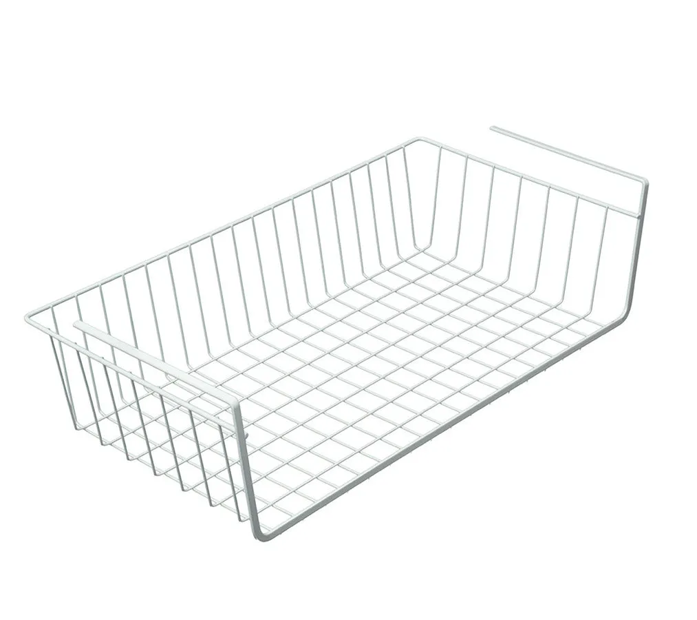 20 Inch Under Shelf Storage Basket - White