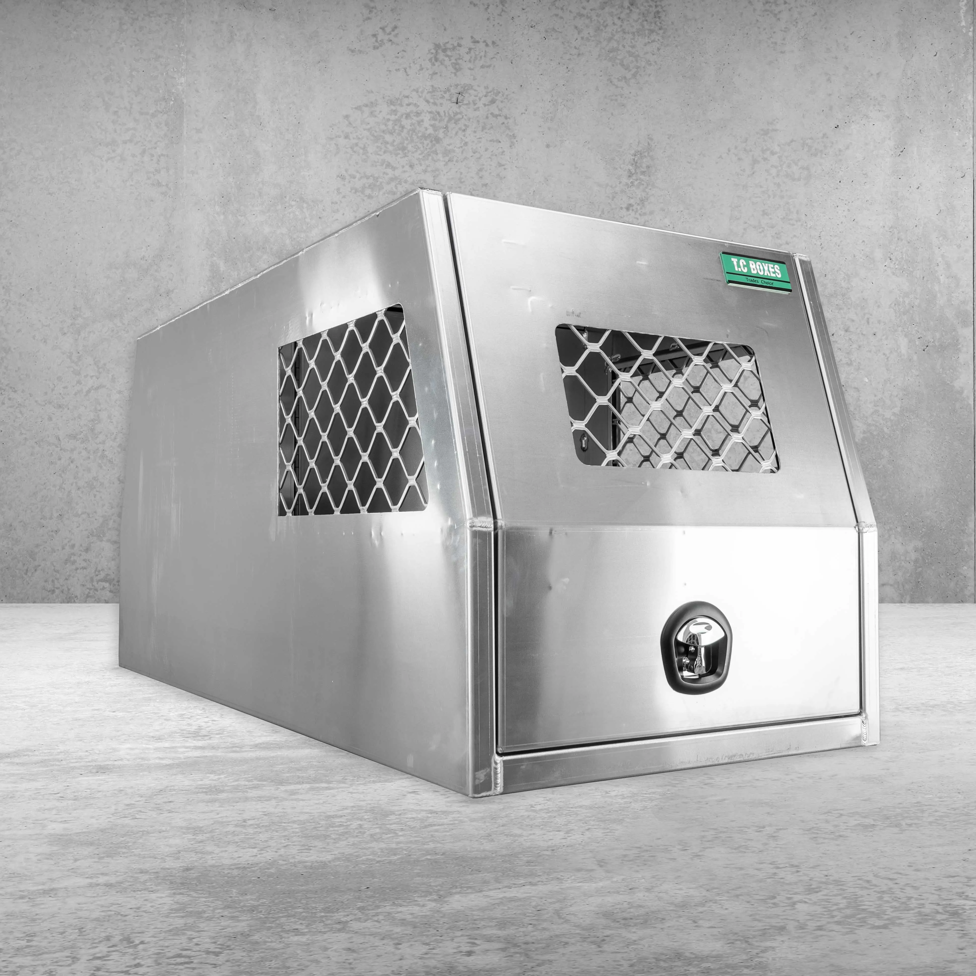 800mm Half Half Dog Box  - Alloy