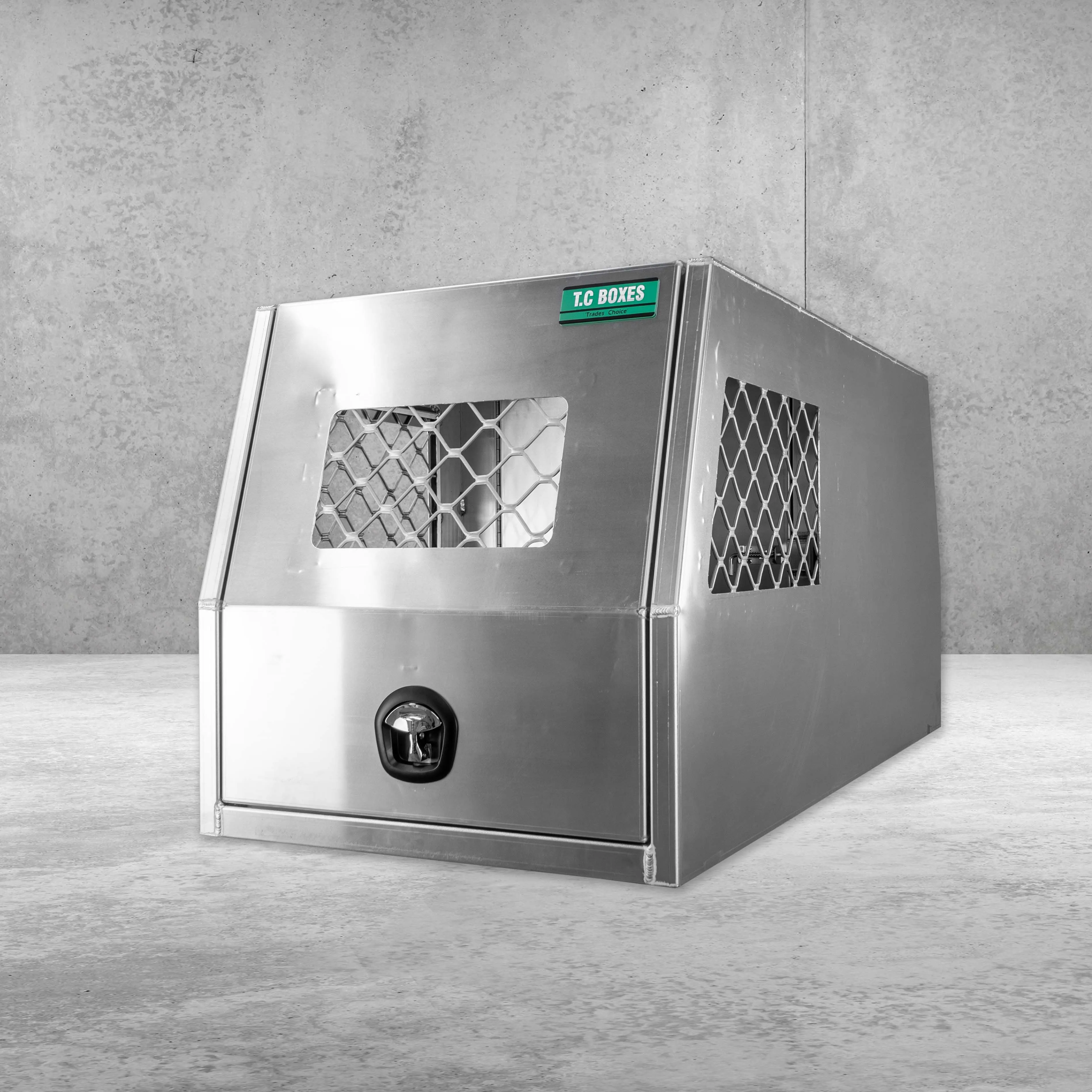 800mm Half Half Dog Box  - Alloy