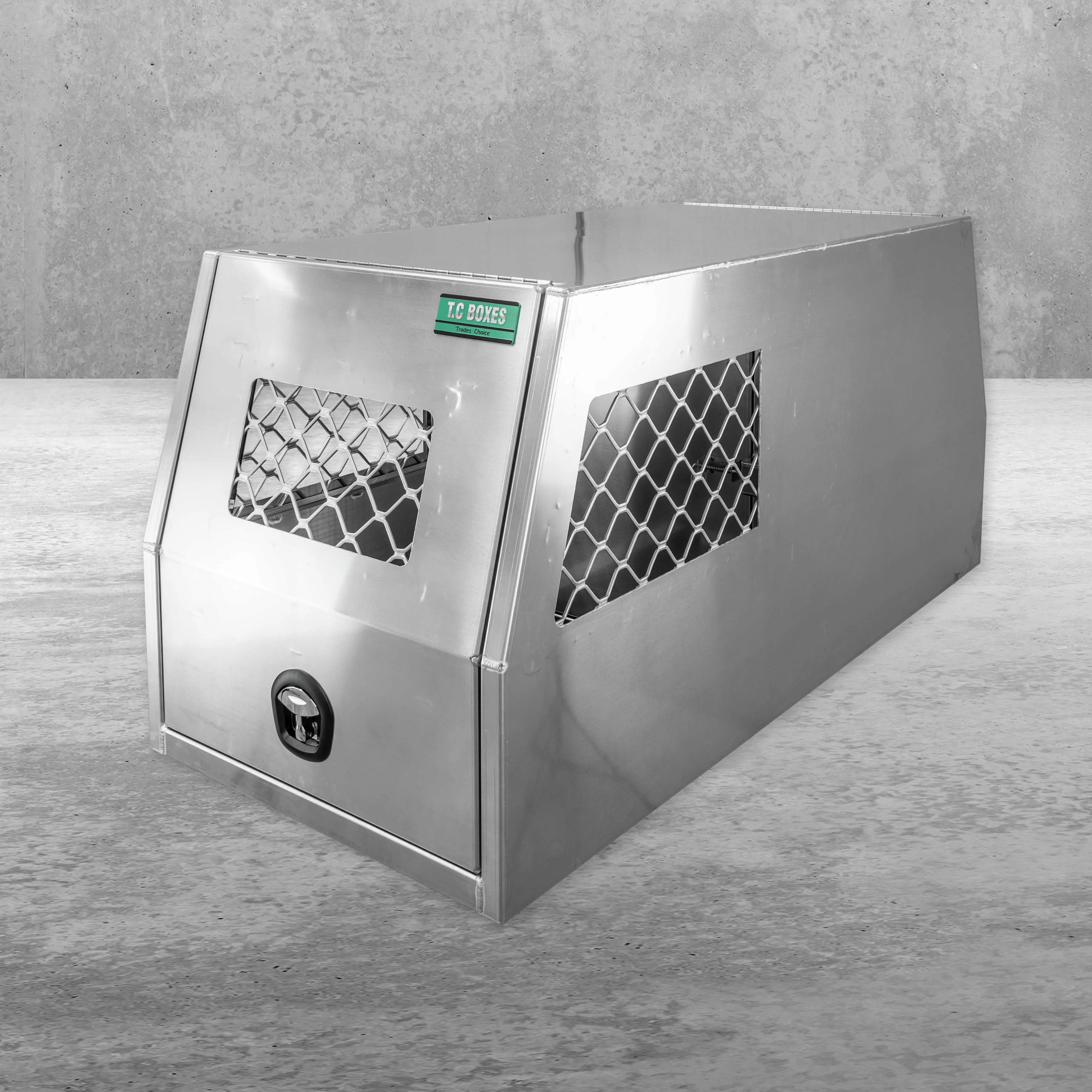 800mm Half Half Dog Box  - Alloy