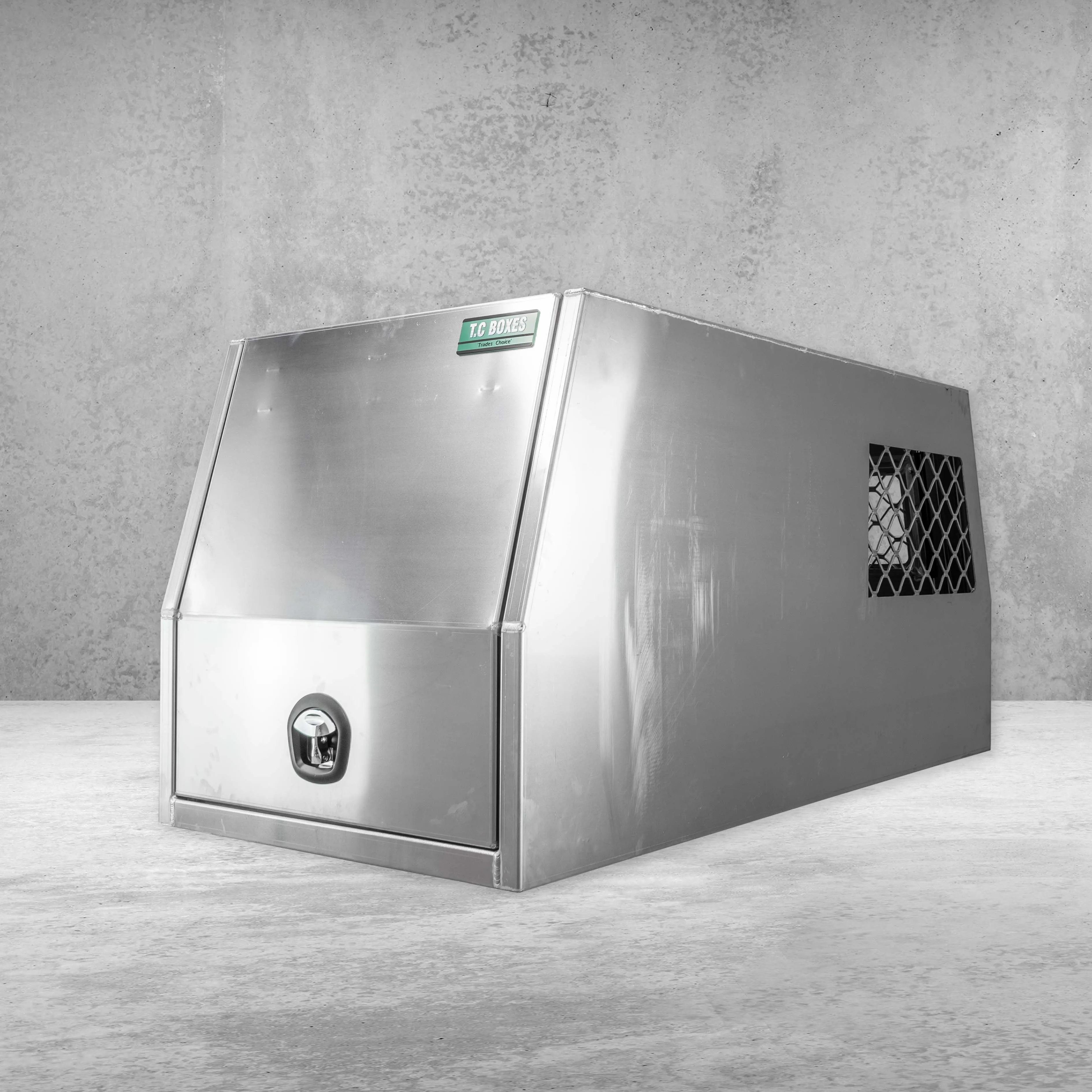 800mm Half Half Dog Box  - Alloy