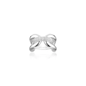 925 Sterling Silver Capri Tre Ring SJ-R62016-CZ-SS