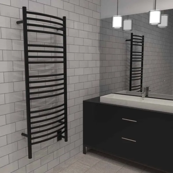 Amba Jeeves Model D Curved 20 Bar Hardwired Towel Warmer