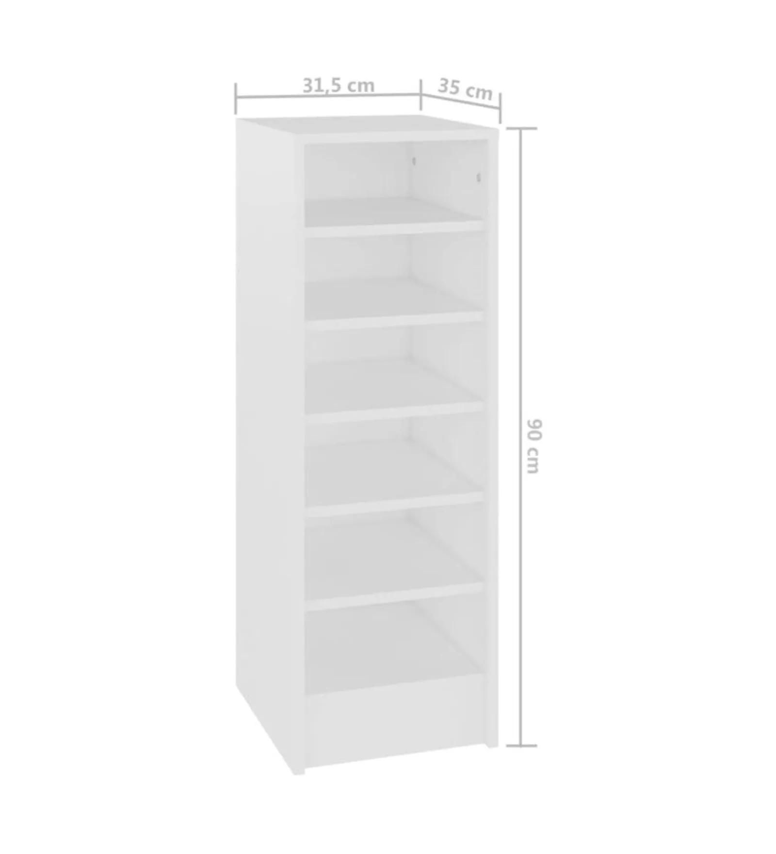Arya Shoe Rack in Frosty White Finish