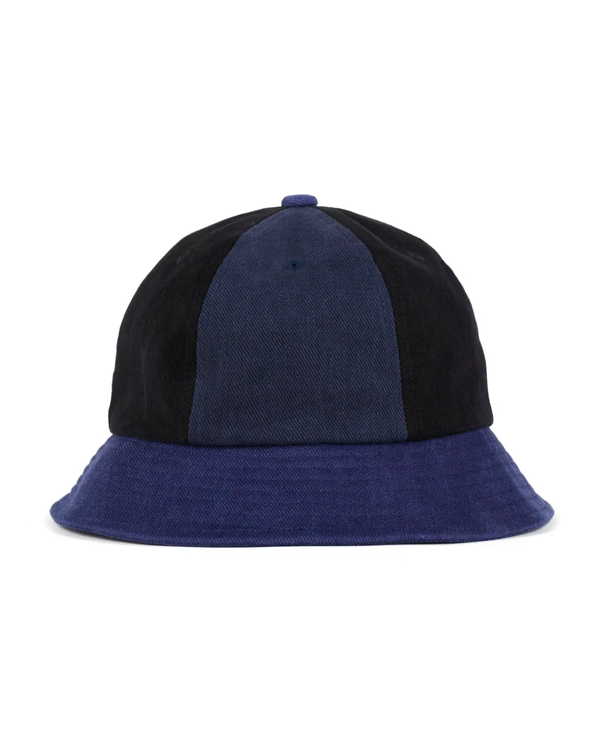 Brushed Twill Panelled Bell Hat - Navy Multi