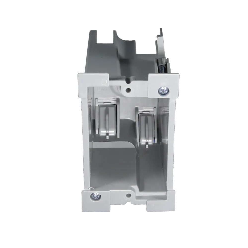 Cantex 1-Gang 18 cu. in. EZ BOX Heavy Wall Old Work Residential Electrical Switch and Outlet Box with EZ Mount Clamps and Wire Clamps Gray
