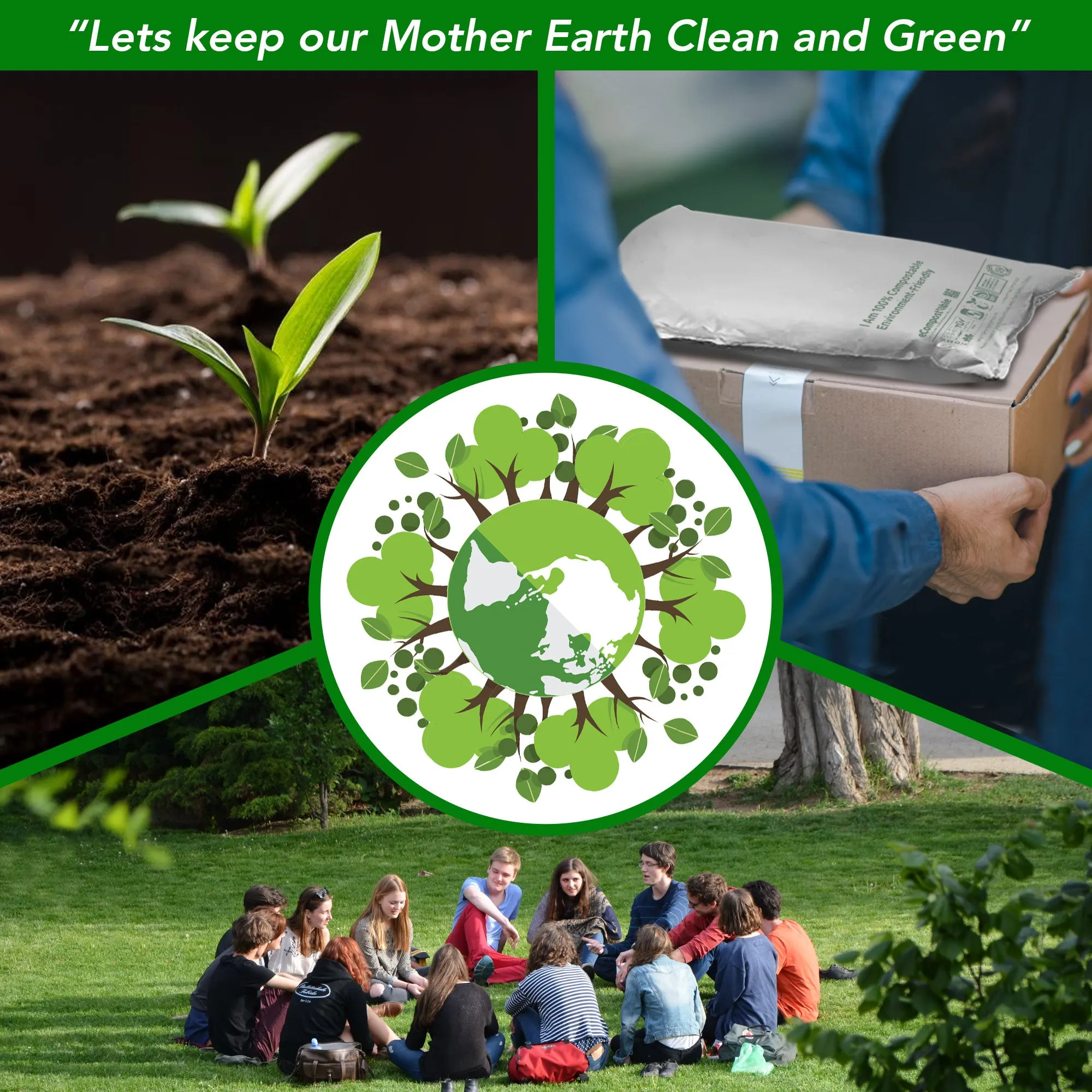 Compostable Mailing Bags Environment-Friendly Self Seal Postal Bags
