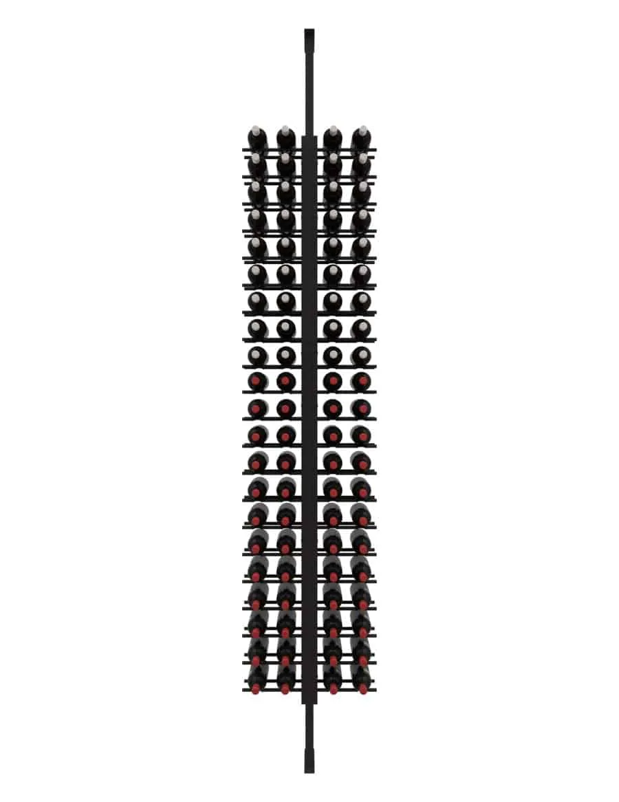 Floor-to-Ceiling Mounted Wine Rack Display - 2-Sided (84 Bottles)