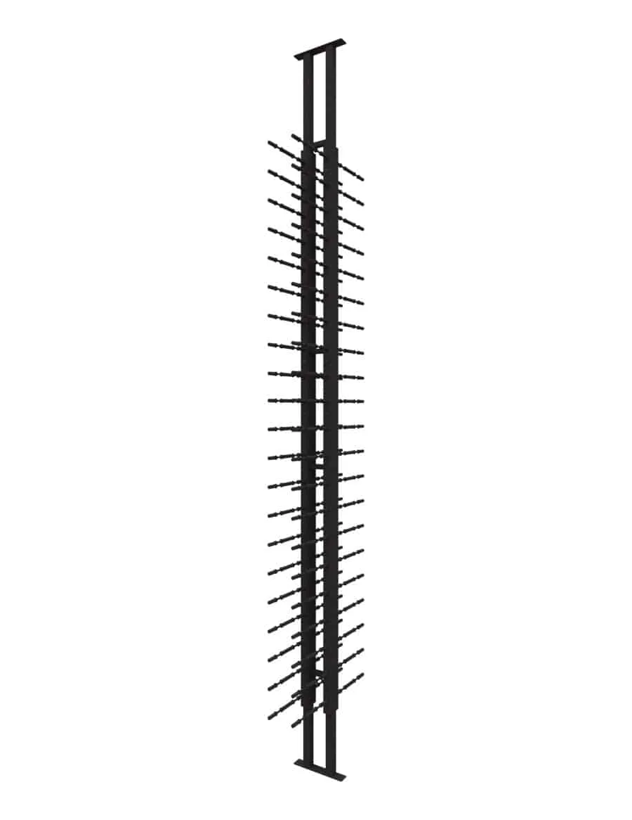 Floor-to-Ceiling Mounted Wine Rack Display - 2-Sided (84 Bottles)