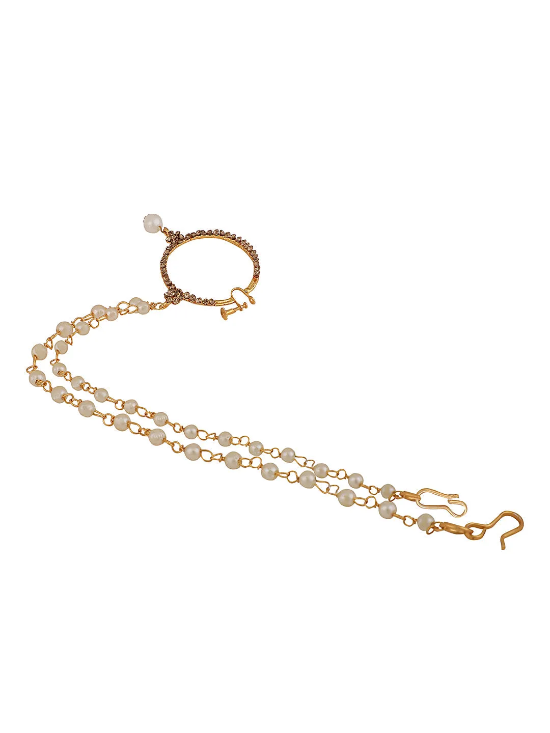 Gold Plated Studded Nath Jewelry For Women By Anikas Creation