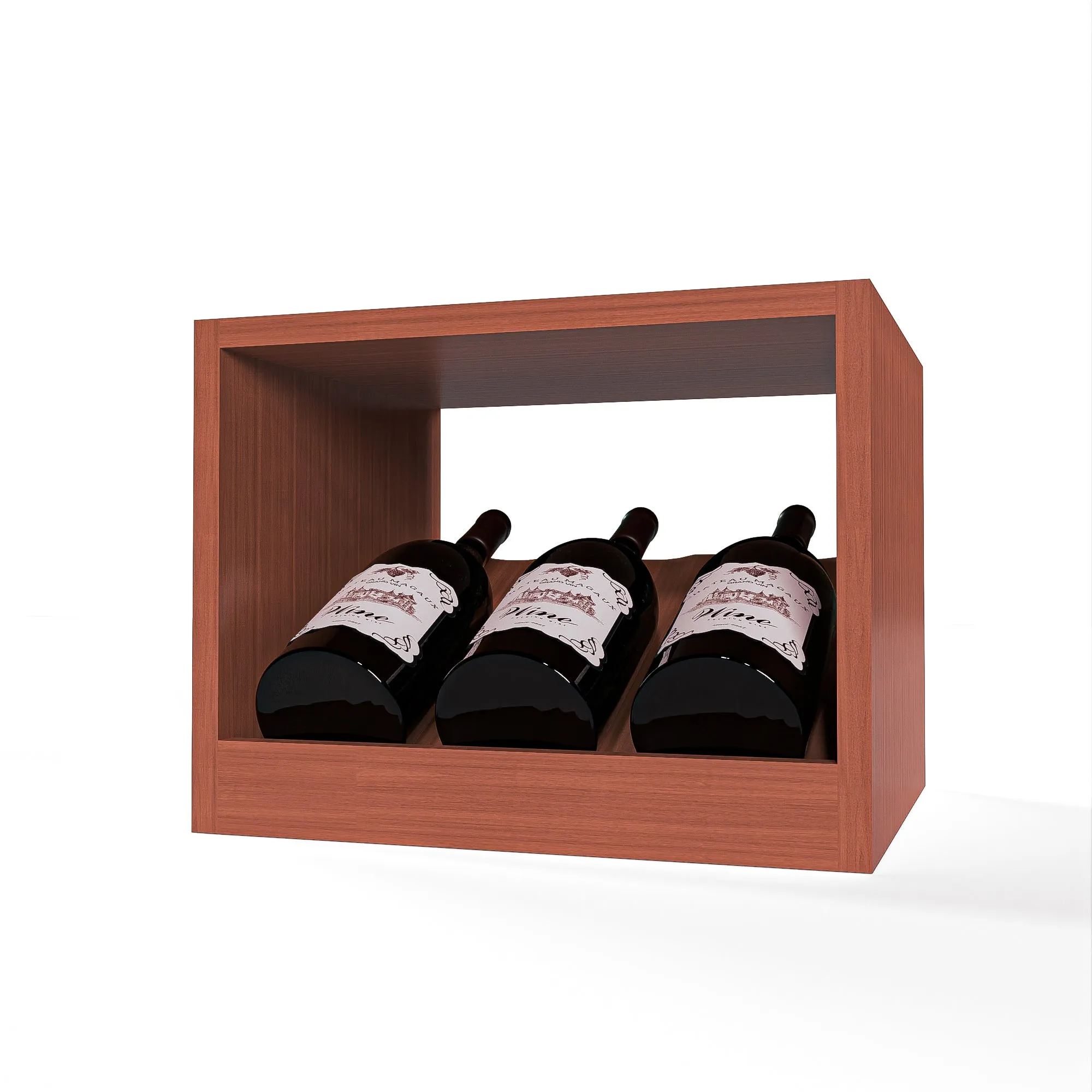 GrandCellar™ - 3 Column  Full-Depth Magnum Elevated Cradle Display Row - 12"