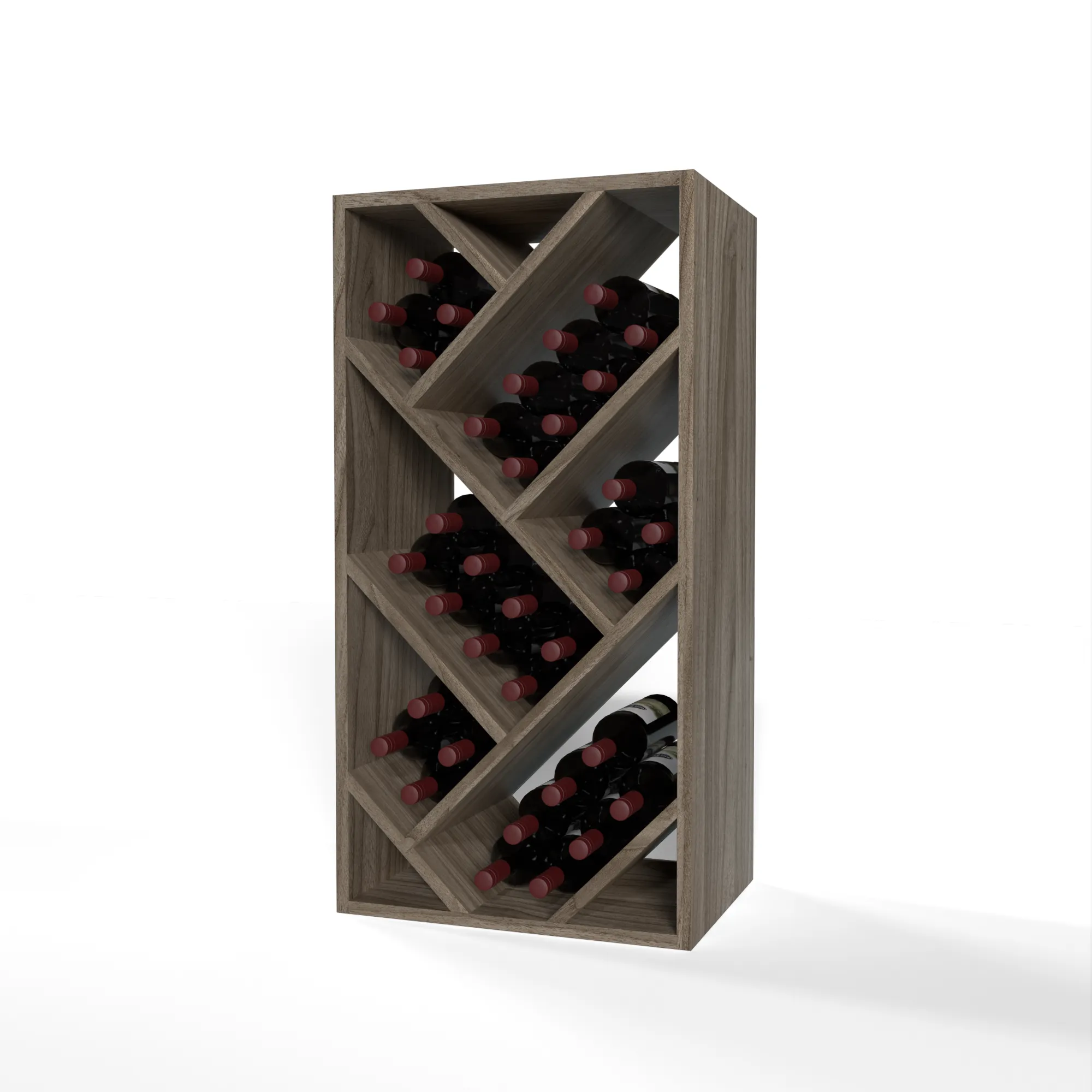 GrandCellar™ - 4 Column Full-Depth Herringbone Wine Bin - 36"