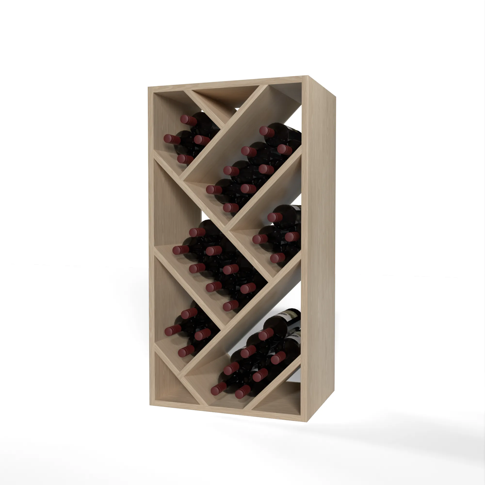 GrandCellar™ - 4 Column Full-Depth Herringbone Wine Bin - 36"