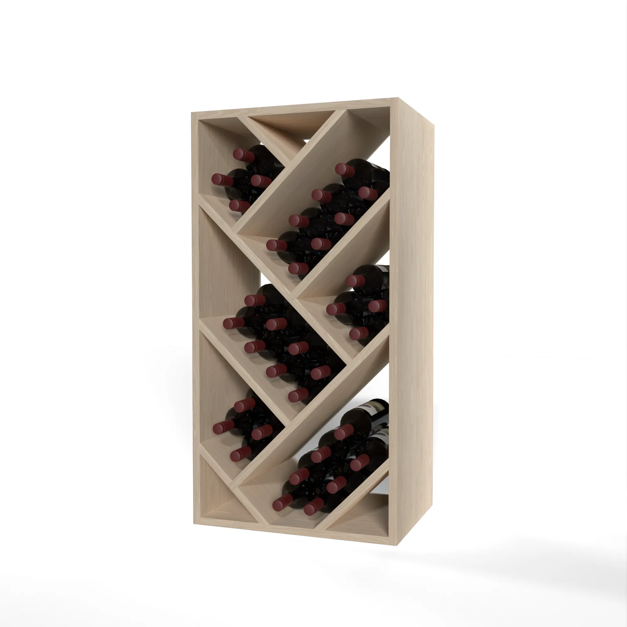 GrandCellar™ - 4 Column Full-Depth Herringbone Wine Bin - 36"