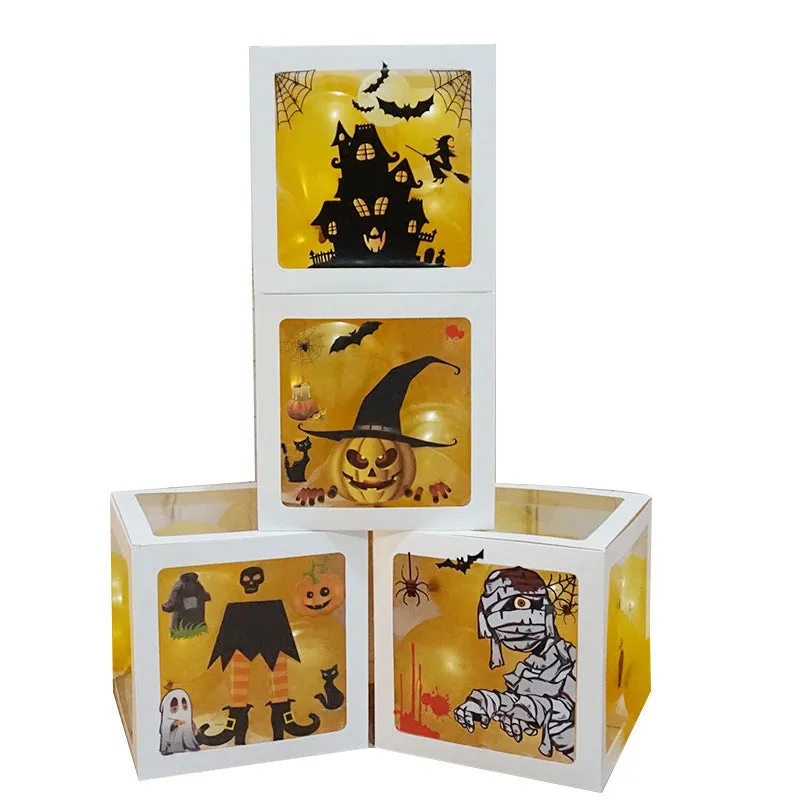 Halloween Balloon Boxes - Black Transparent