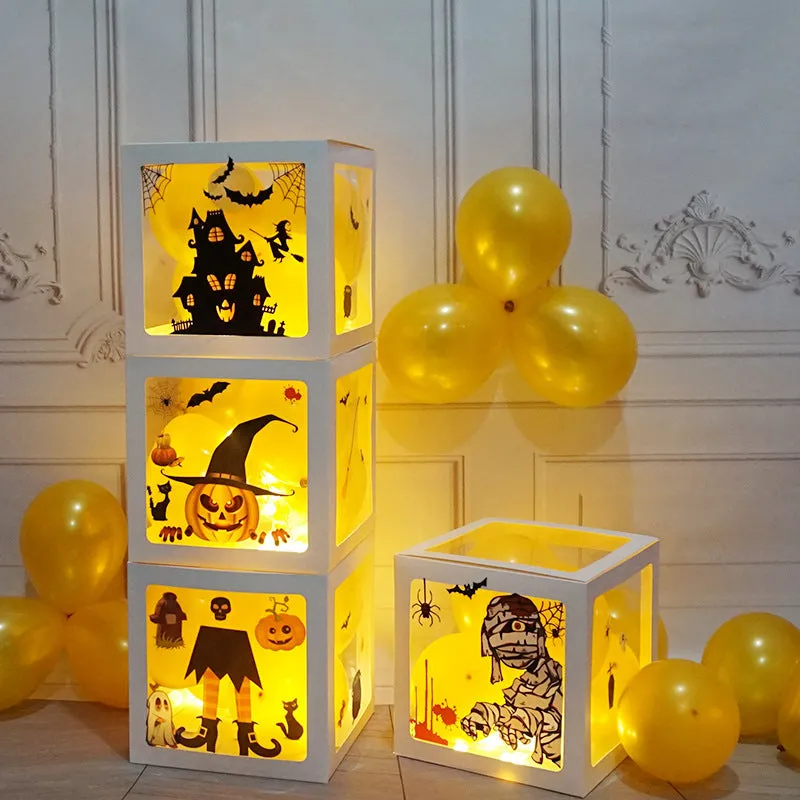 Halloween Balloon Boxes - Black Transparent