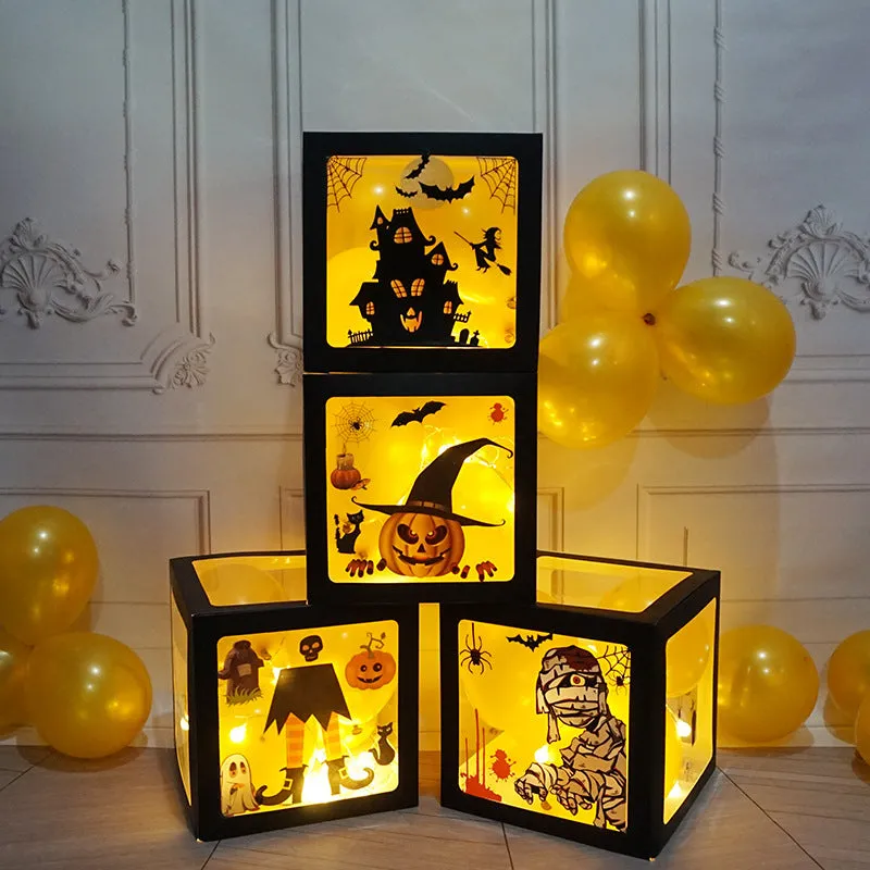 Halloween Balloon Boxes - Black Transparent