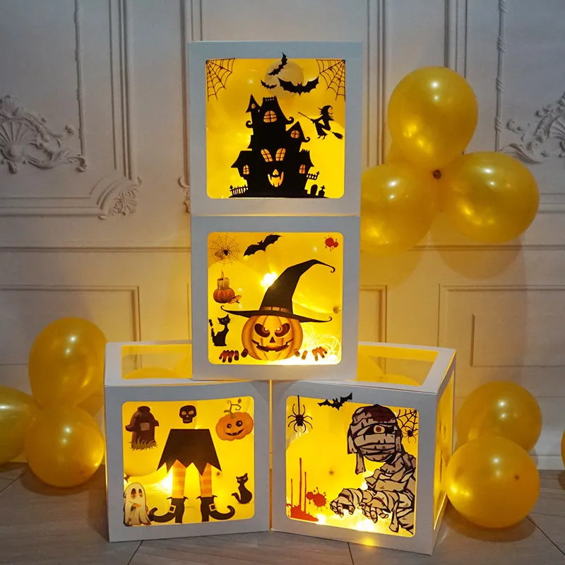 Halloween Balloon Boxes - Black Transparent