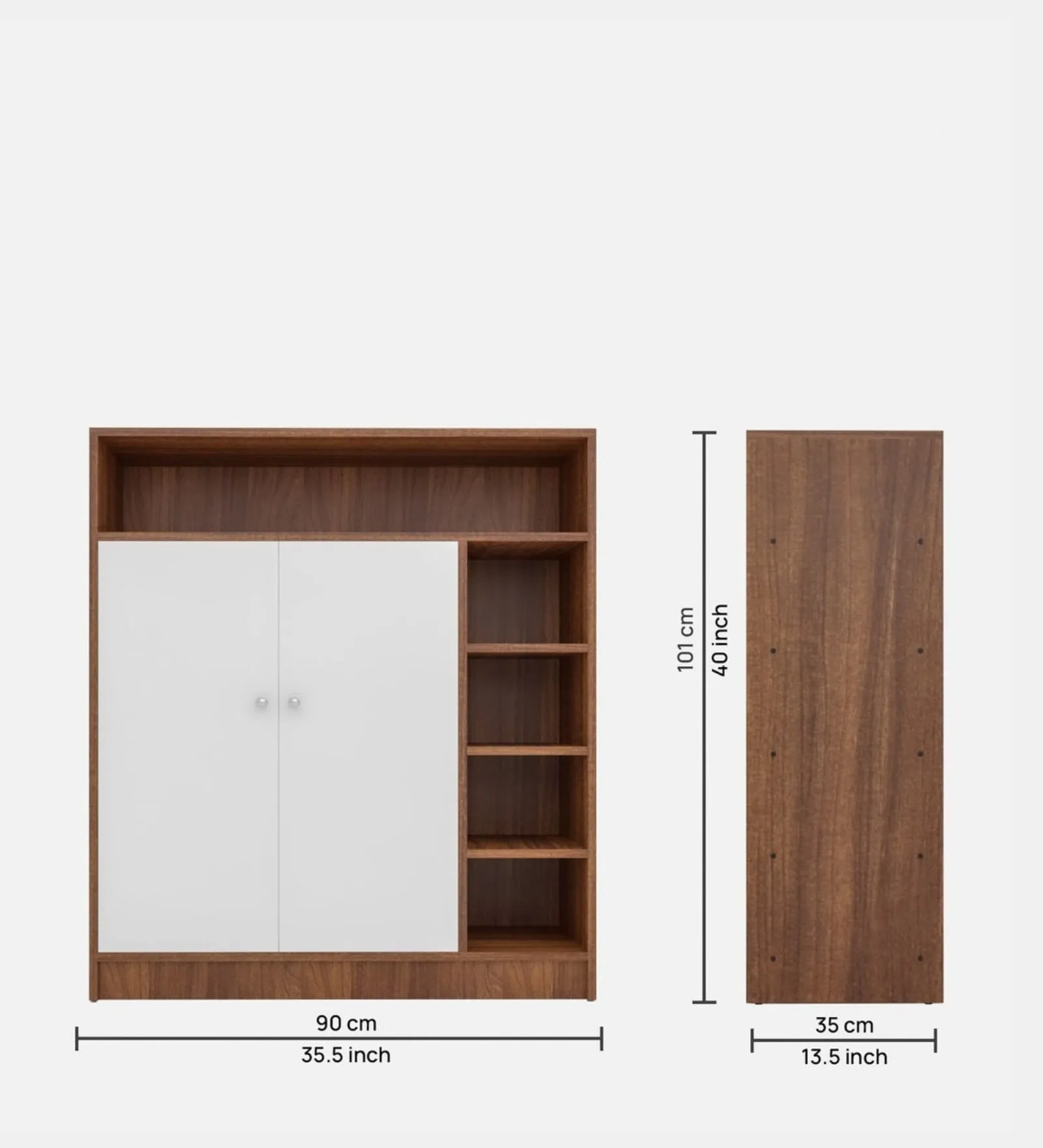 Hamp Shoe Rack in Oral Walnut Finish