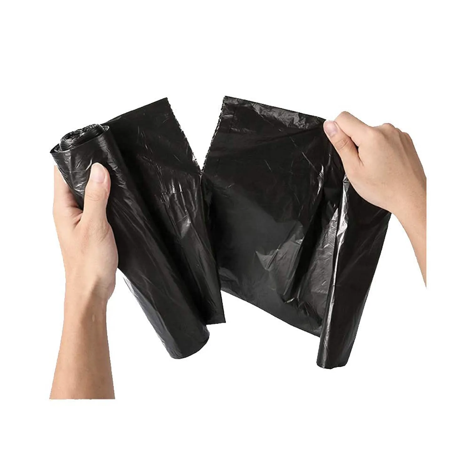 Heart Home (Medium) Eco - Friendly 7 LTR Dustbin Bags - (60 Pcs) Leakproof | Odour Free | Strong Garbage Bags - For Trash And Waste - Dustbin Covers For Kitchen (21 x 19 Inches) (Black)