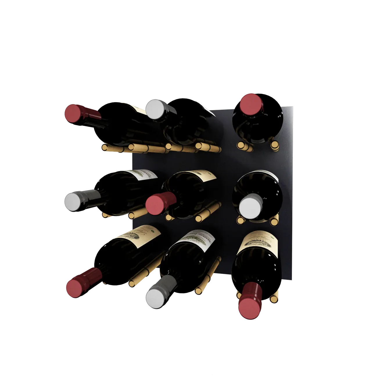 Kessick Wine as Art 14" x 14" High Gloss Panel Wine Rack