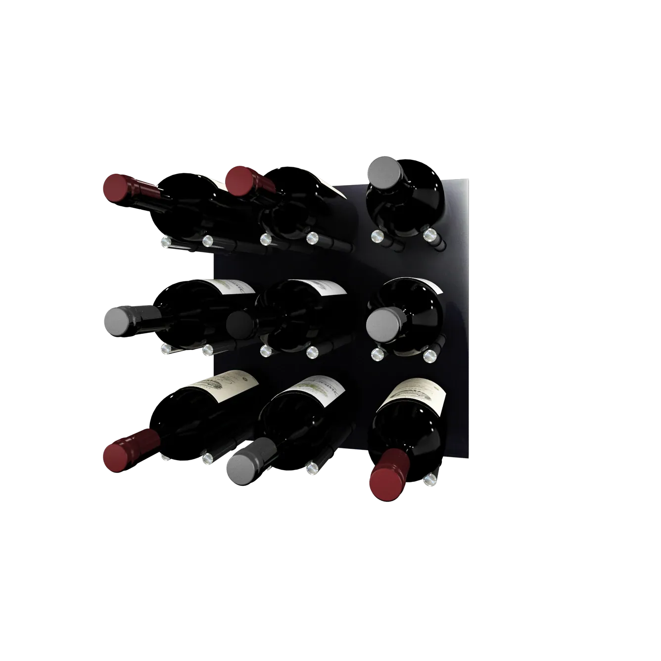 Kessick Wine as Art 14" x 14" High Gloss Panel Wine Rack