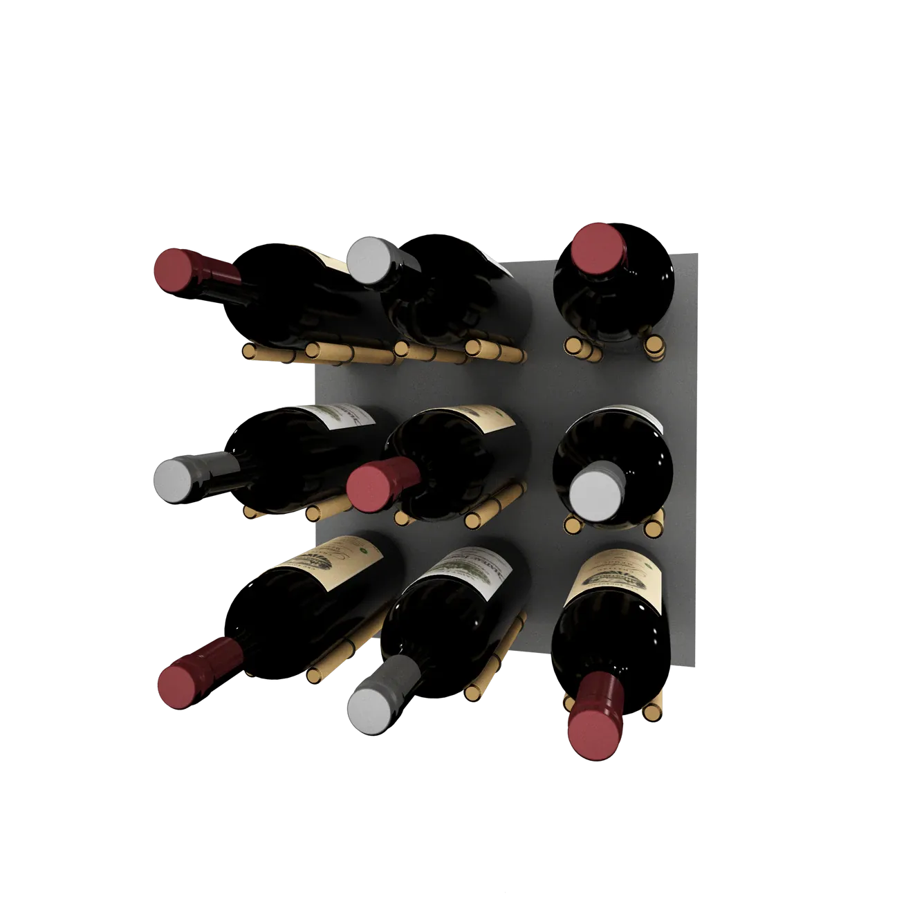 Kessick Wine as Art 14" x 14" High Gloss Panel Wine Rack