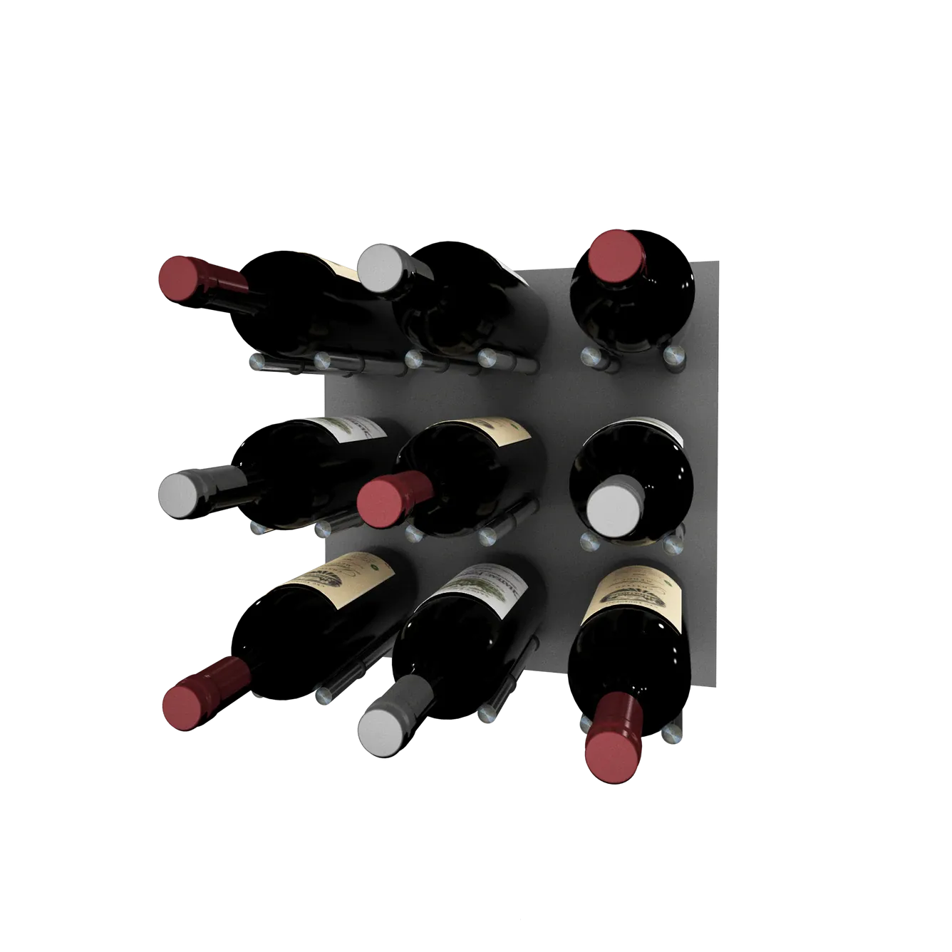 Kessick Wine as Art 14" x 14" High Gloss Panel Wine Rack