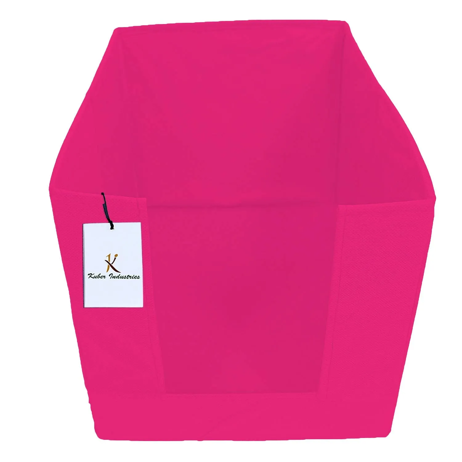 Kuber Industries Non Woven 2 Piece Shirt Stacker Wardrobe Organizer and 2 Piece Large Foldable Storage Organiser Cubes/Boxes (Pink) -CTKTC38374