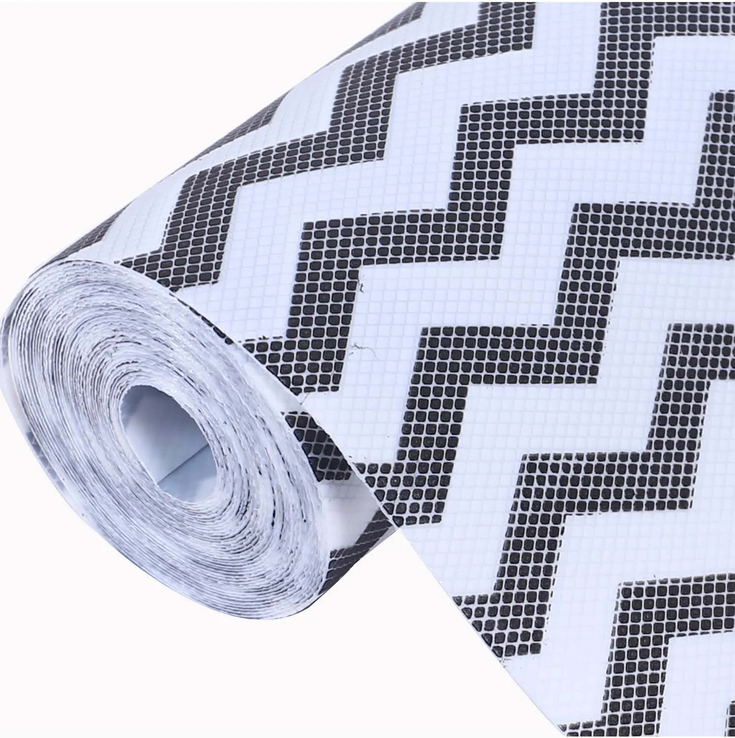 Kuber Industries Shelf Liner | EVA Kitchen Cabinet Shelf Mat | Anti-Slip Bathroom Mat | Fridge Mat | Table Mat | Zig Zag Design Wardrobe Mat | 10 Meter | Black