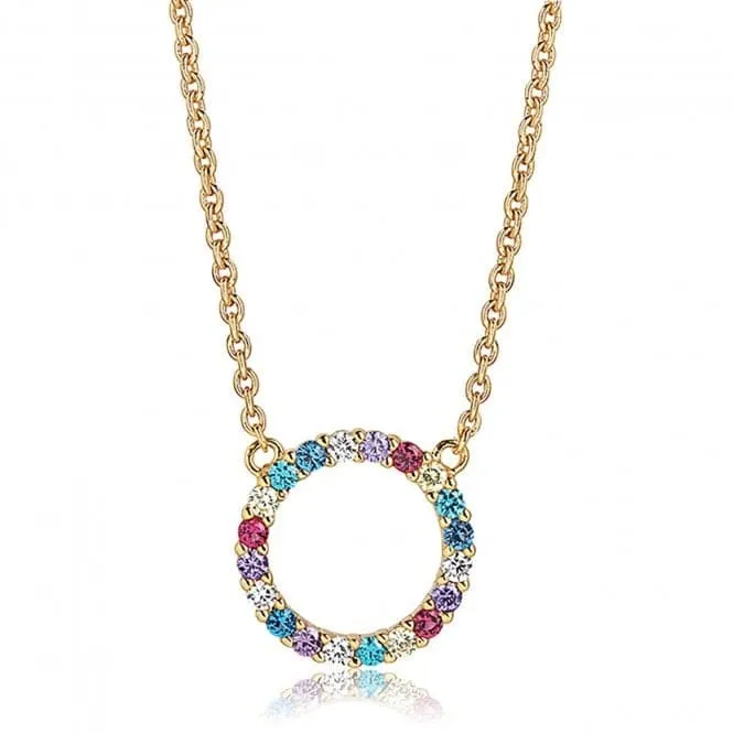 Multicoloured Zirconia Biella Grande Necklace SJ-C338(1)-XCZ(YG)
