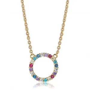 Multicoloured Zirconia Biella Grande Necklace SJ-C338(1)-XCZ(YG)