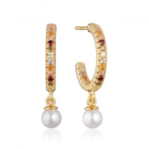 Multicoloured Zirconia Ellera Perla Medio Earrings SJ-E12280-ACZ-SG