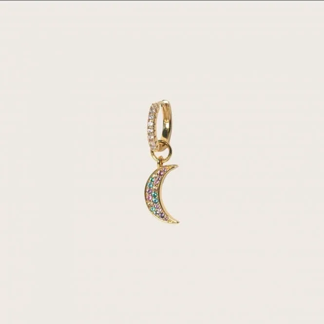 Multicoloured Zirconia Luna Earring Charm SJ-CH2380-XCZ-YG