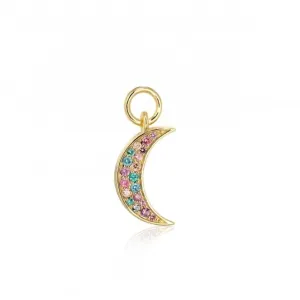 Multicoloured Zirconia Luna Earring Charm SJ-CH2380-XCZ-YG