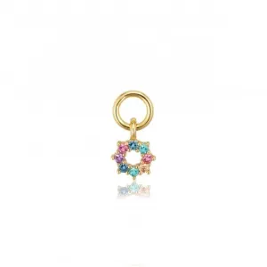 Multicoloured Zirconia Sole Earring Charm SJ-CH2377-XCZ-YG