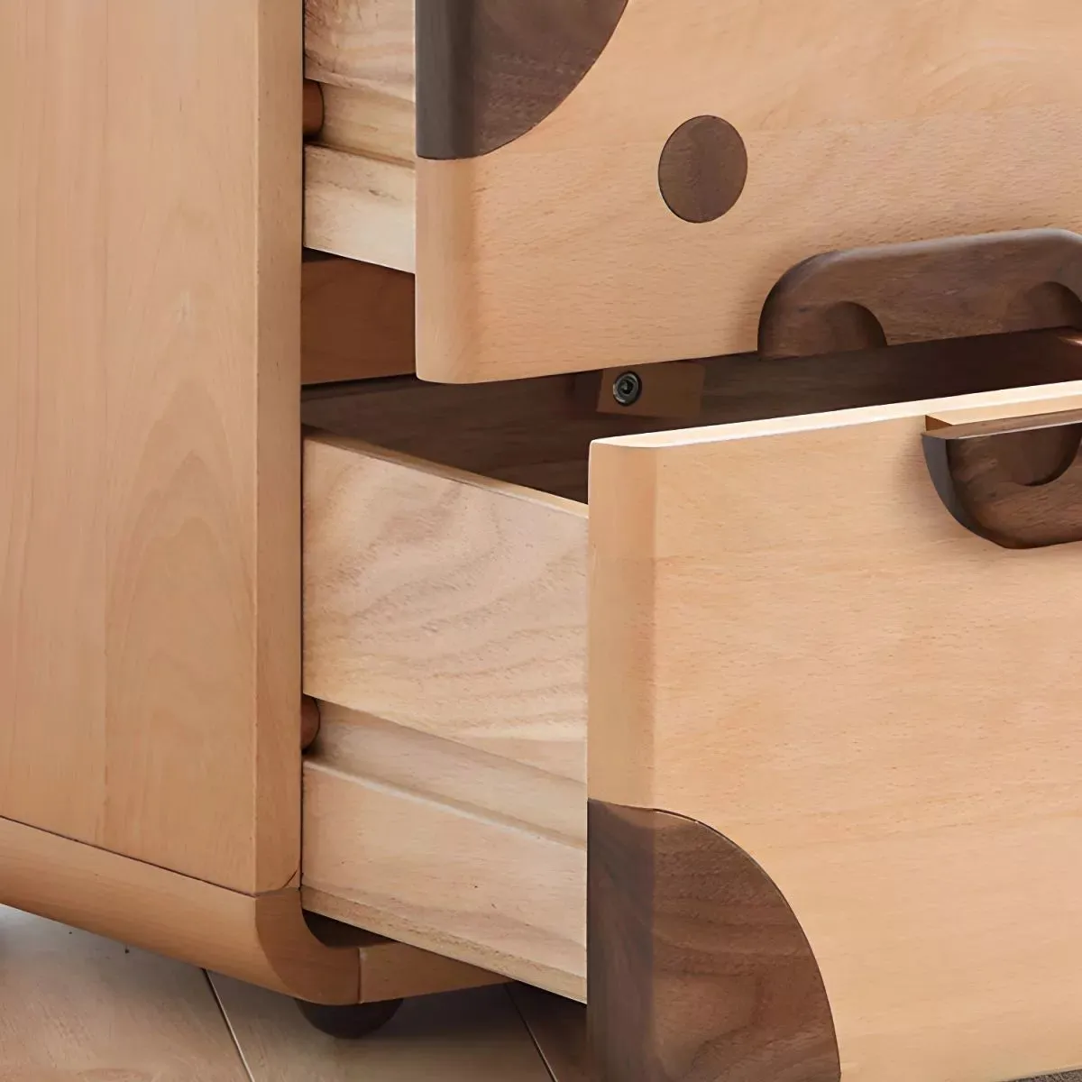 Nightstand Wooden Bedside Table Bedroom Children's Storage Cabinet Small Household Household Bedside Shelves Bedside Table Side Tables