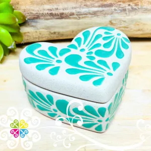 Plumeado Heart Clay Box - Jewelry Box - Alajero Corazon