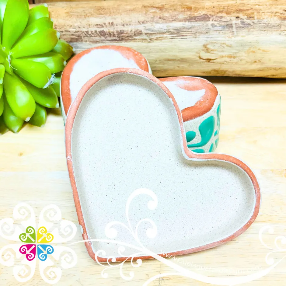 Plumeado Heart Clay Box - Jewelry Box - Alajero Corazon