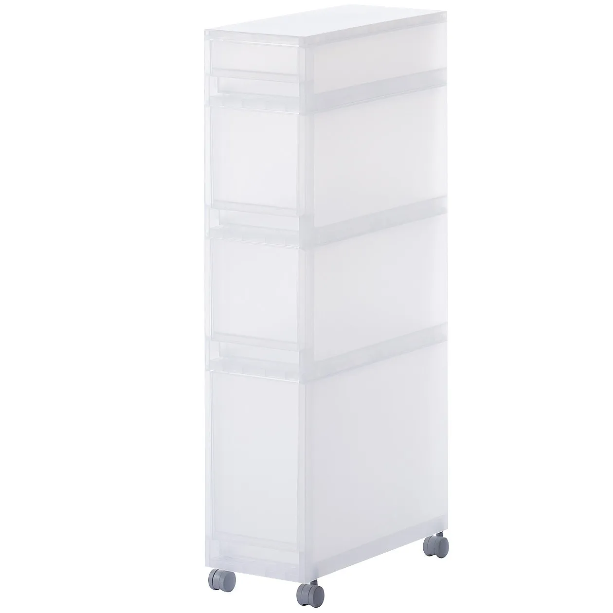 Polypropylene Multisize Shelf with Caster (4 Tier)