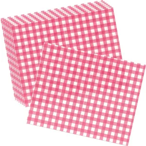 Red Gingham Grease Proof Paper - 8 Pkt