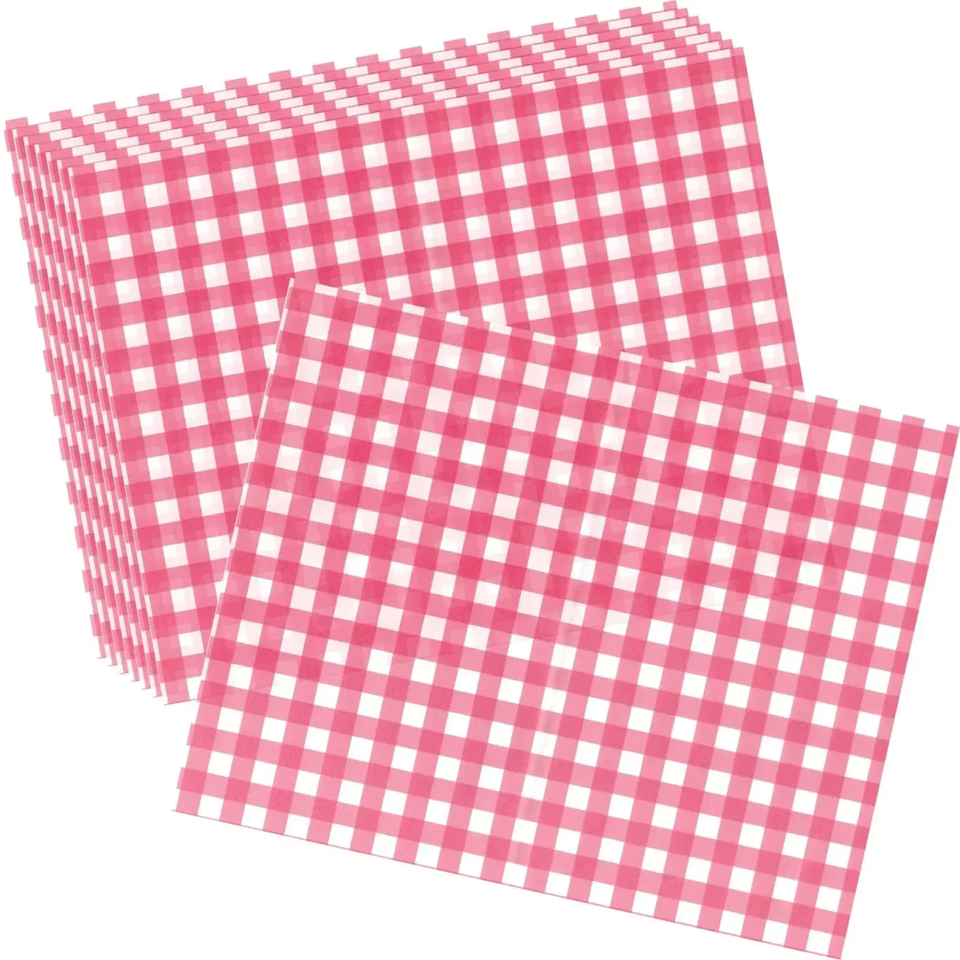 Red Gingham Grease Proof Paper - 8 Pkt