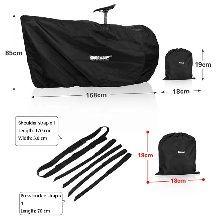 Rhinowalk RM262 26-27.5 Inch Mountain Bike Convenient Storage Bag(Black)