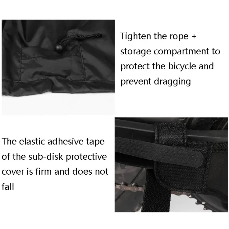 Rhinowalk RM262 26-27.5 Inch Mountain Bike Convenient Storage Bag(Black)