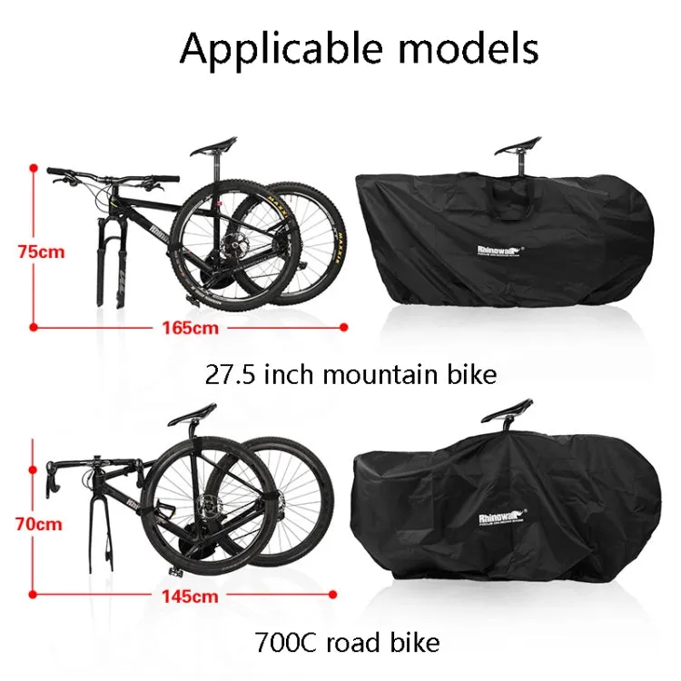 Rhinowalk RM262 26-27.5 Inch Mountain Bike Convenient Storage Bag(Black)