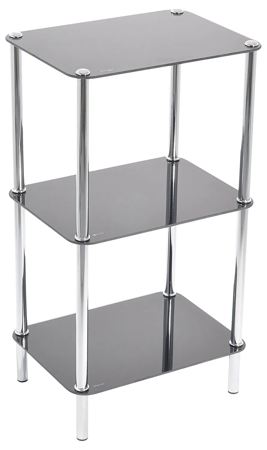 Stockholm 3-Tier Display Glass Unit-Black